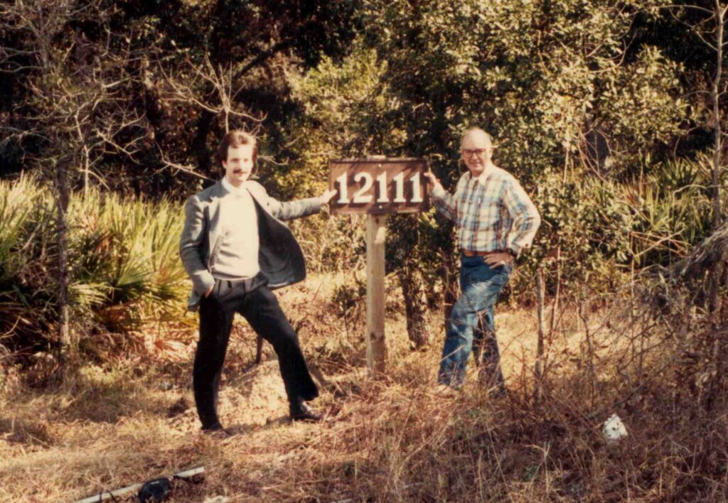 Tom and Hal Morris at the future site of Morrisound Recording, Inc.