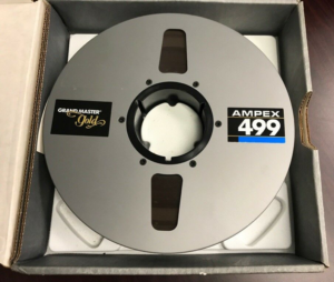 Photo of Ampex 499 2" tape reel.