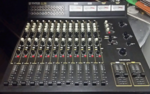 Photo of a Tapco C-12 analog audio mixing board